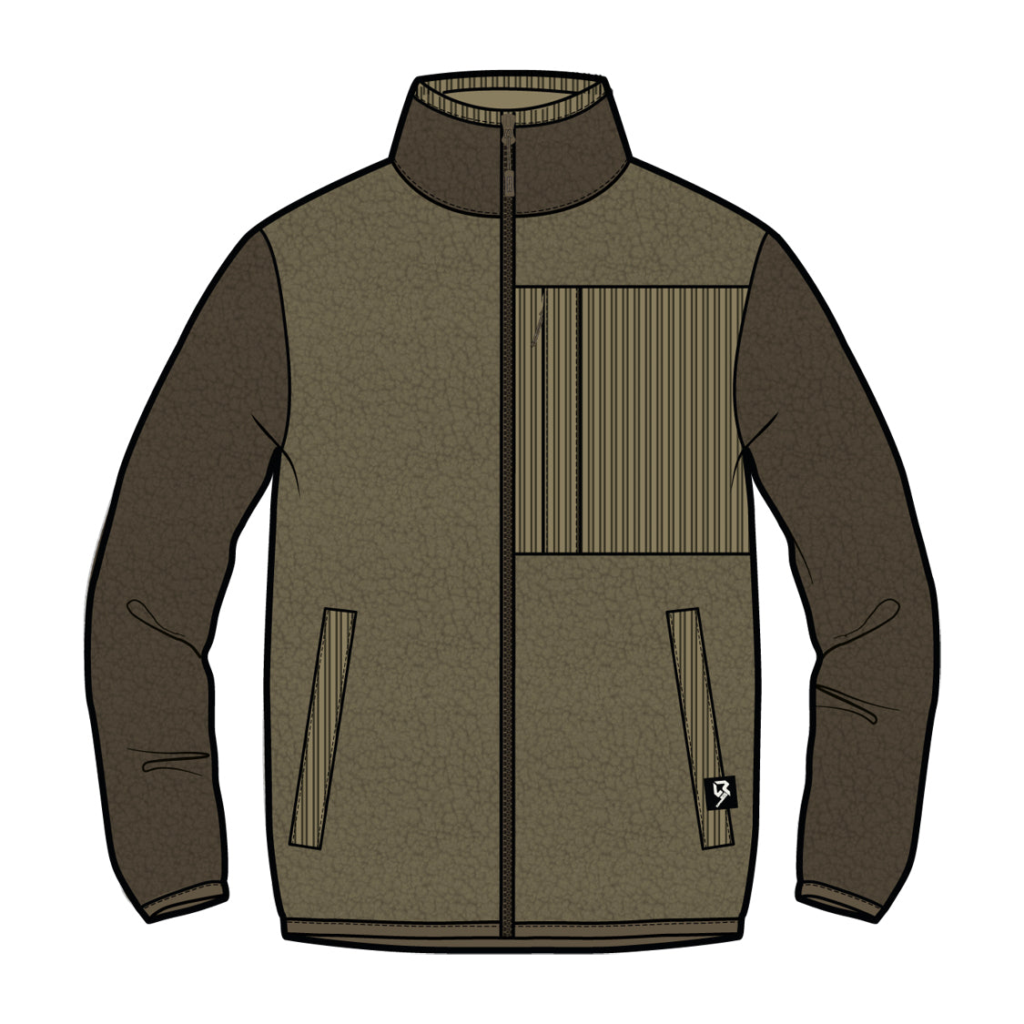 RE.TAKOTNA MOCK NECK FZ MAN FLEECE