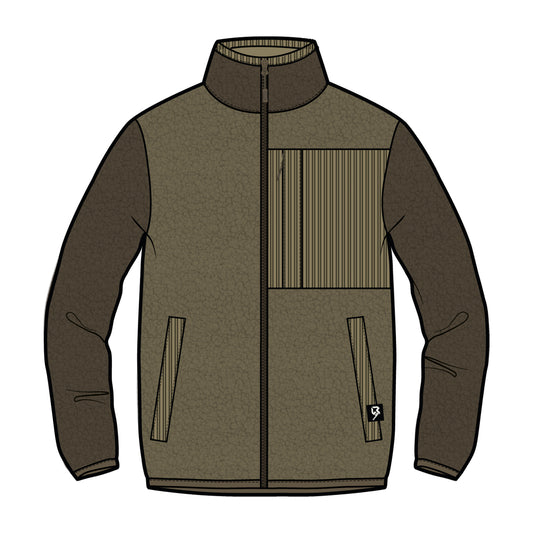 RE.TAKOTNA MOCK NECK FZ MAN FLEECE