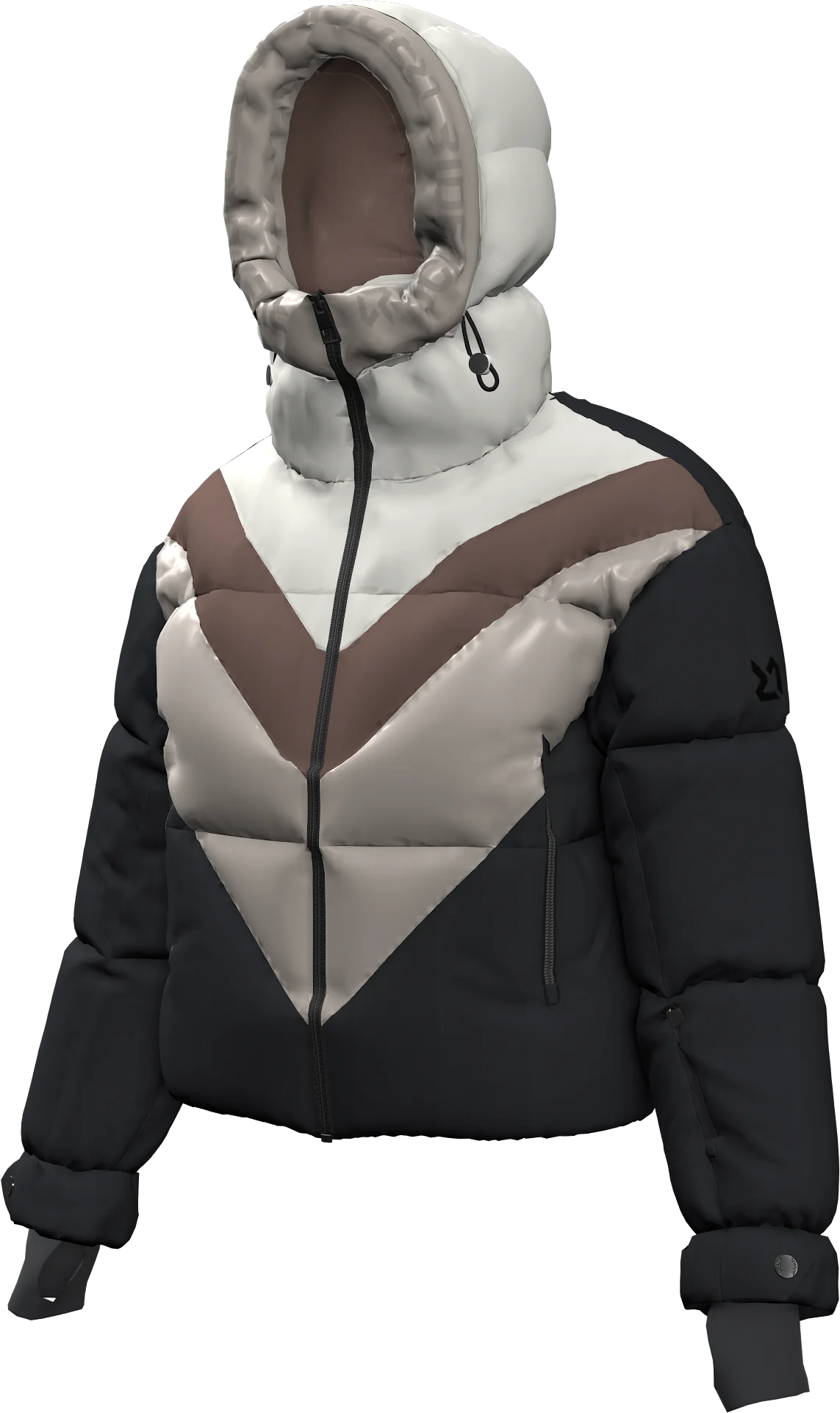 BIG WHITE PADDED WOMAN JACKET