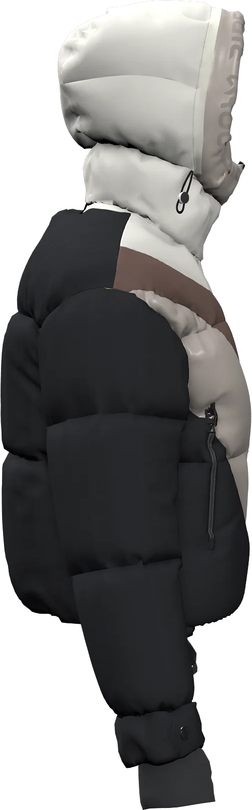 BIG WHITE PADDED WOMAN JACKET