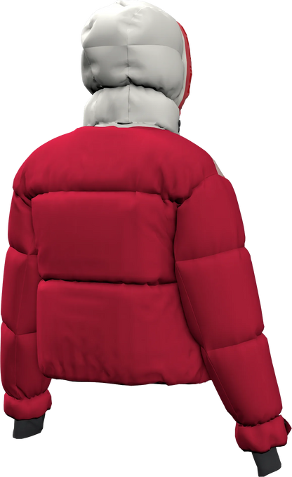 BIG WHITE PADDED WOMAN JACKET