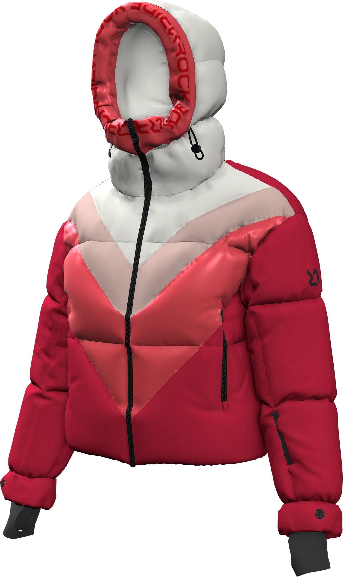 BIG WHITE PADDED WOMAN JACKET