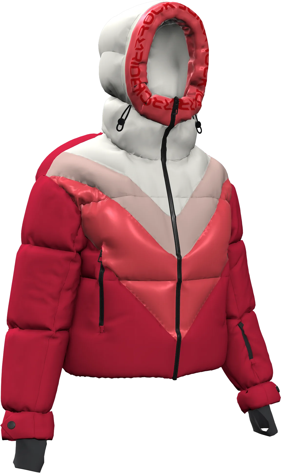 BIG WHITE PADDED WOMAN JACKET