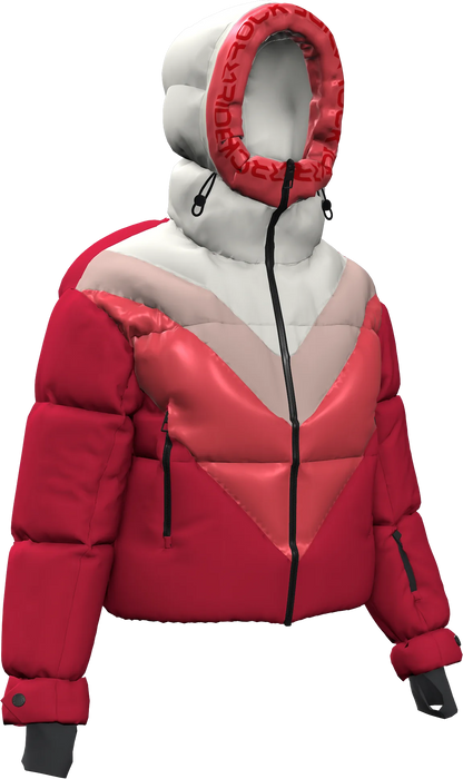 BIG WHITE PADDED WOMAN JACKET