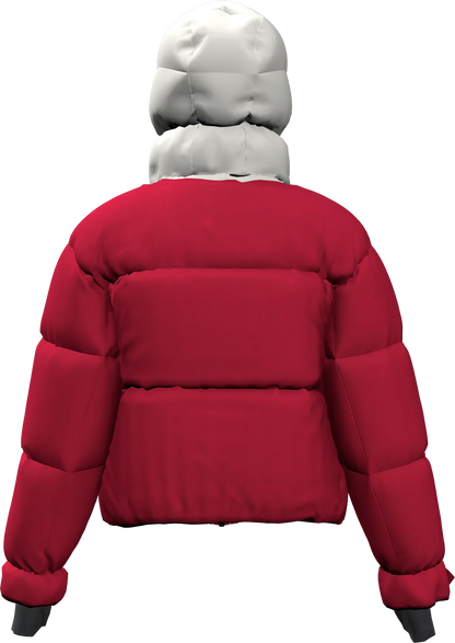 BIG WHITE PADDED WOMAN JACKET