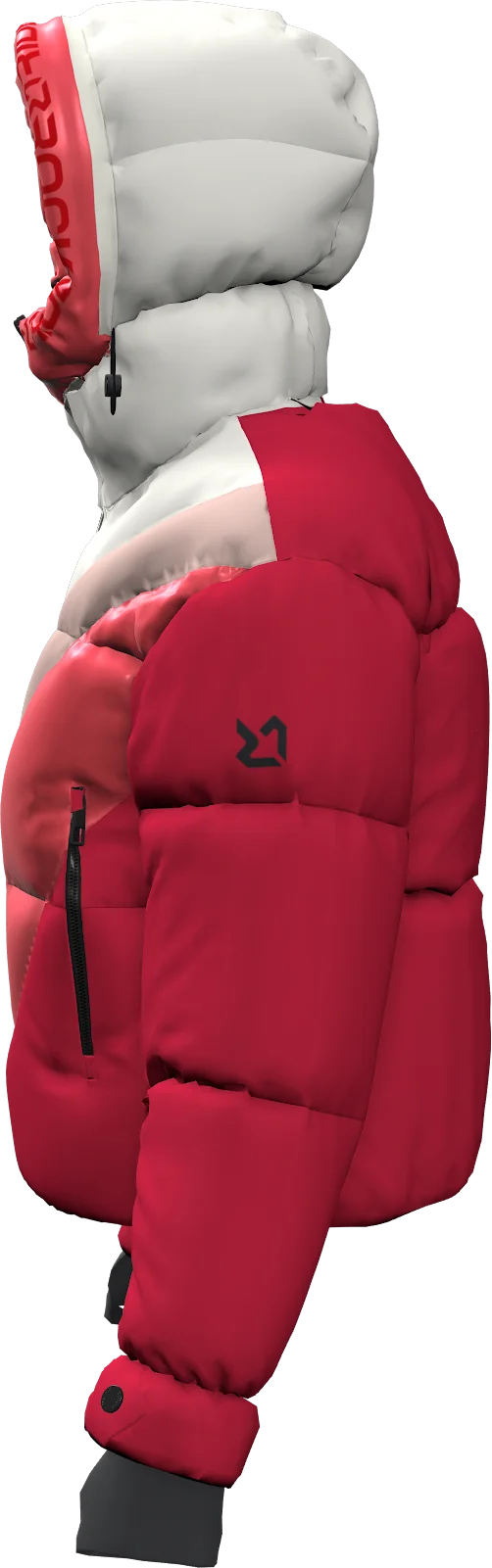 BIG WHITE PADDED WOMAN JACKET